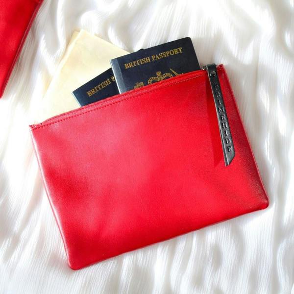 PRIMEHIDE Large Size Leather Zip Pouch