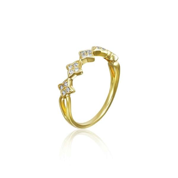 Sarah Layton Quatrefoil Diamond Ring, 0.15ct - 18ct Yellow Gold - DOM378/RA/N