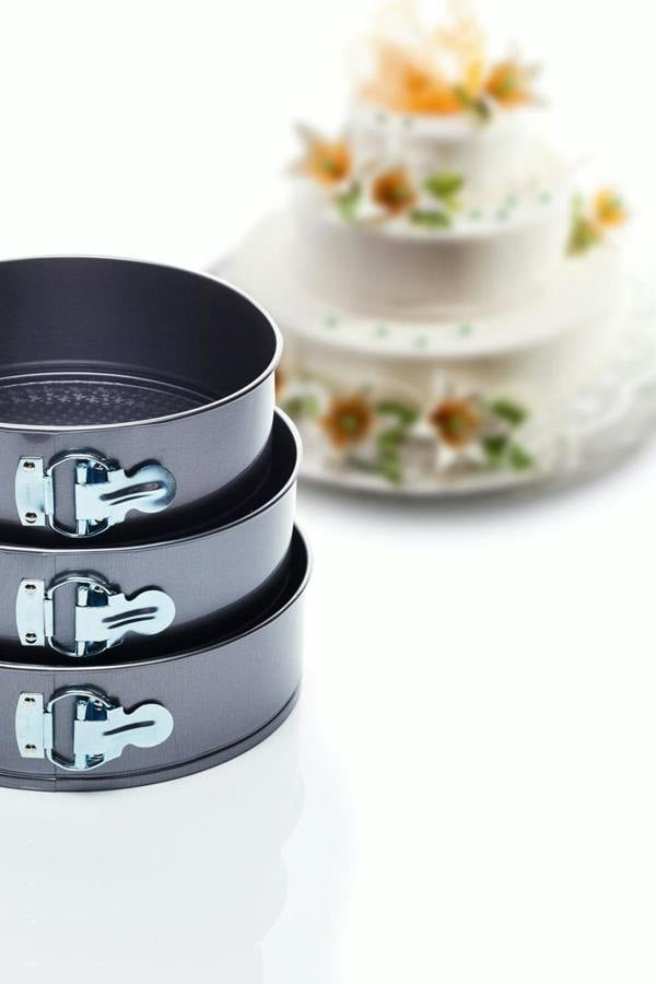 KitchenCraft Three Piece Non-Stick Spring Form Cake Tin Set