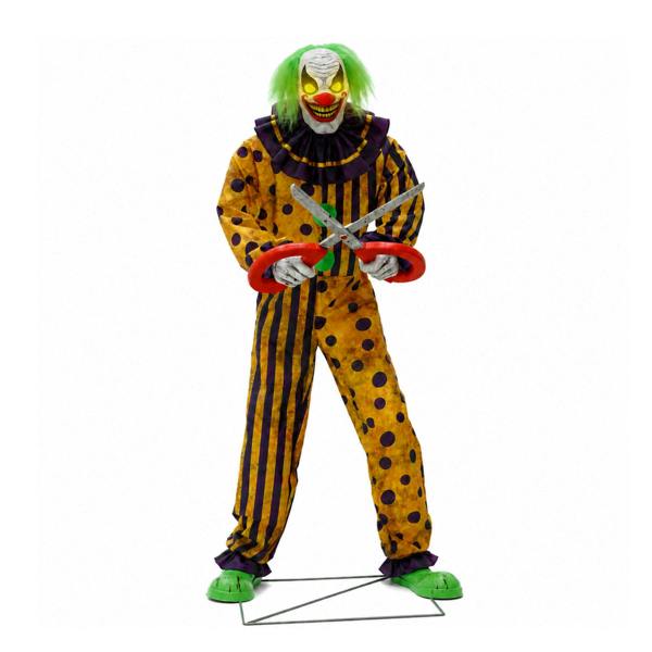 Samuel Alexander 6ft Tall Animated Snippers The Clown Halloween Prop Decoration with LED Eyes