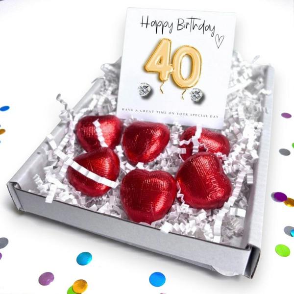 Aye Do Gifts 40th Birthday Cubic Zirconia Earrings Gold Balloons Mini Gift Hamper