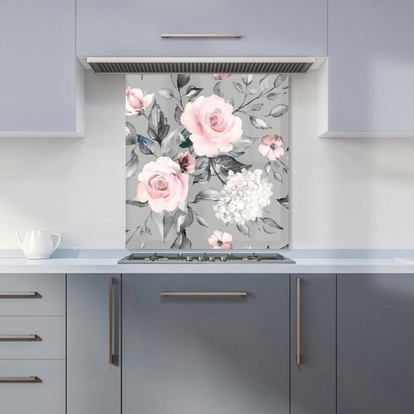 Warren Reed - Designer Dusty Pink Roses Kitchen Splashback