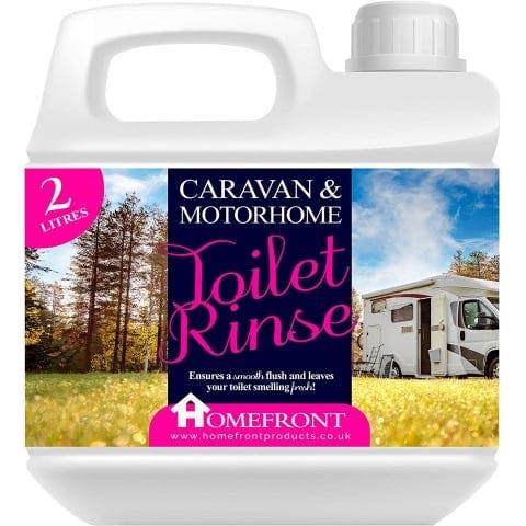 Homefront Caravan and Motorhome Pink Toilet Chemical Rinse Solution Fluid Cleaner Eco-Friendly Formaldehyde Free 2L