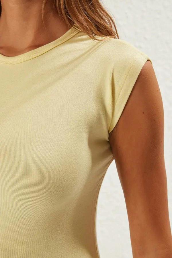 WOVCOR Viscose Fitted Knit Blouse