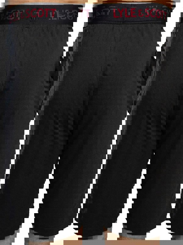 Lyle & Scott Charlie T-Shirt & Shorts Lounge Set, Burgundy/Black