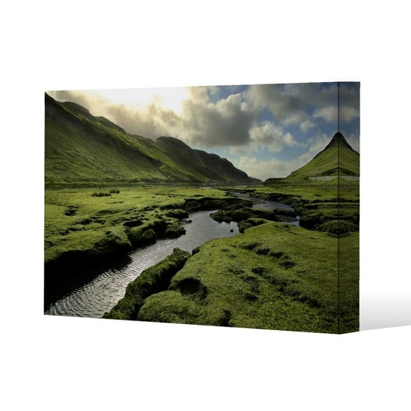 Benjamin Tate Design Spring in Scotland Valley Slim Style Canvas Print  40x60cm , 15mm Slim Real wood.