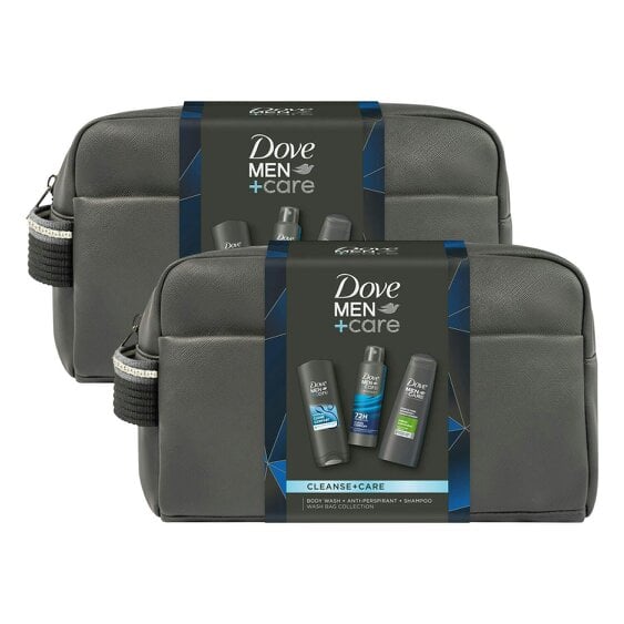 Dove Men+Care Cleanse+Care Washbag Collection Gift Set 3 piece, Pack of 2