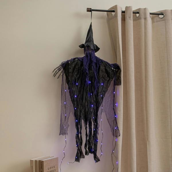 Samuel Alexander 1.2m Motion Activated Light up Halloween Hanging Wailing Ghoul with LEDs