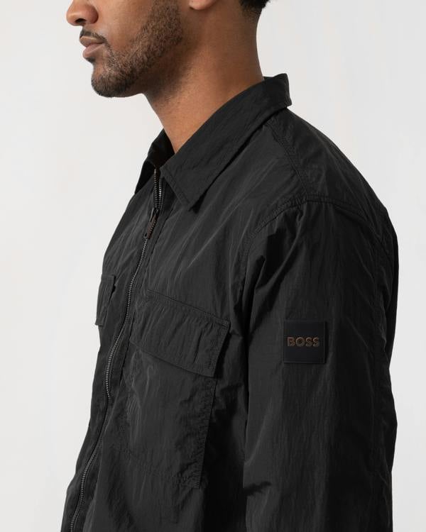 BOSS Orange Lotape Mens Long Sleeve Shirt - Black 001