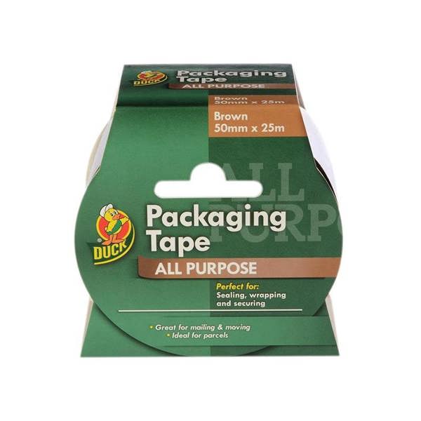 Shurtape Duck Tape Packaging Tape 50mm X 25m Brown - Brown - 