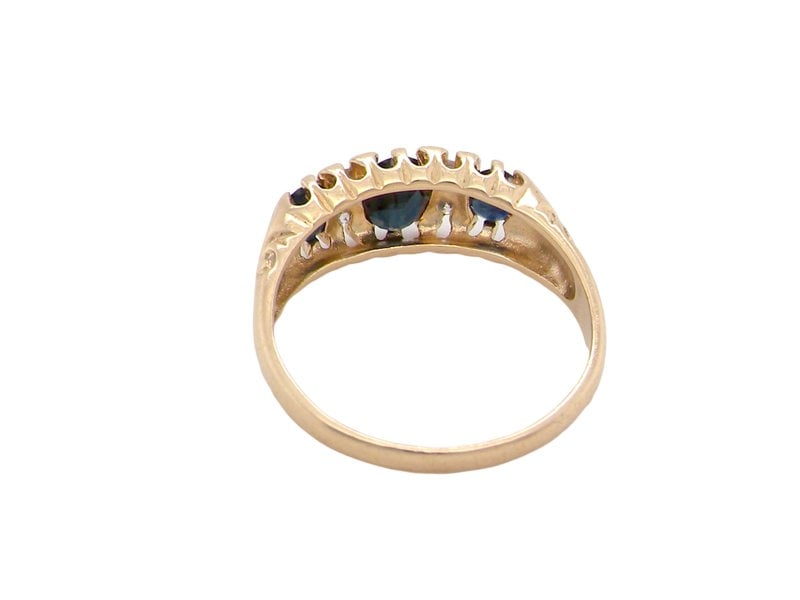 Vintage Tom A Victorian style Sapphire and Diamond ring