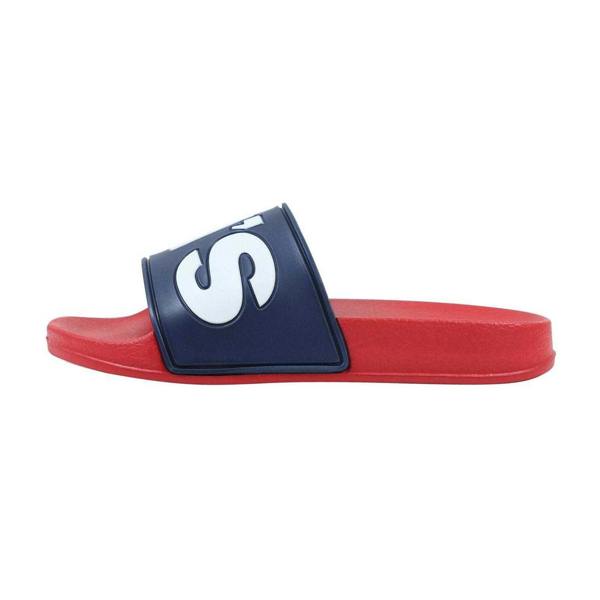 Levis Unisex Adult Relaxed Fit Flat Sliders - Navy/Red - 