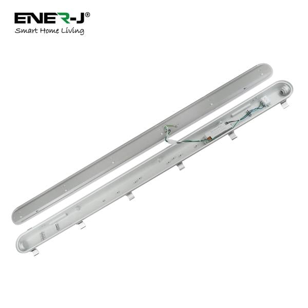 ENER-J IP65 LED Non-Corrosive Batten Light 150cm 50W 4000K, 6000 Lumens, Instant Start, 20,000 Hours - Pack of 4