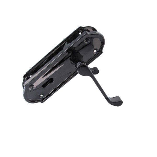 EDH Door Hardware Askworth Door Handle Set – Black Nickel Internal Lock Door Handles 170mm x 48mm