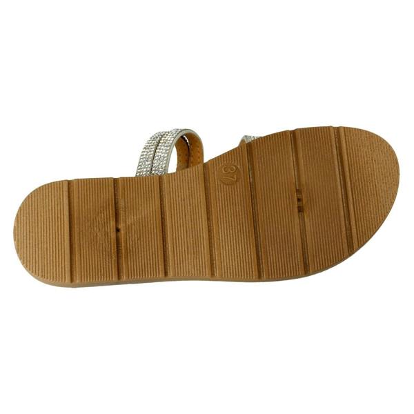 Savannah Ladies Savannah Slip On Diamante Detailed Summer Sandals F00448