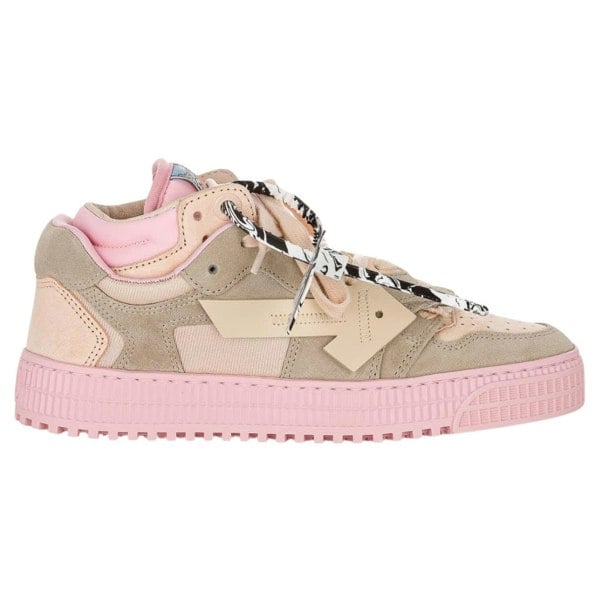 Off-White Floating Arrow Low-Top Pink Leather Sneakers