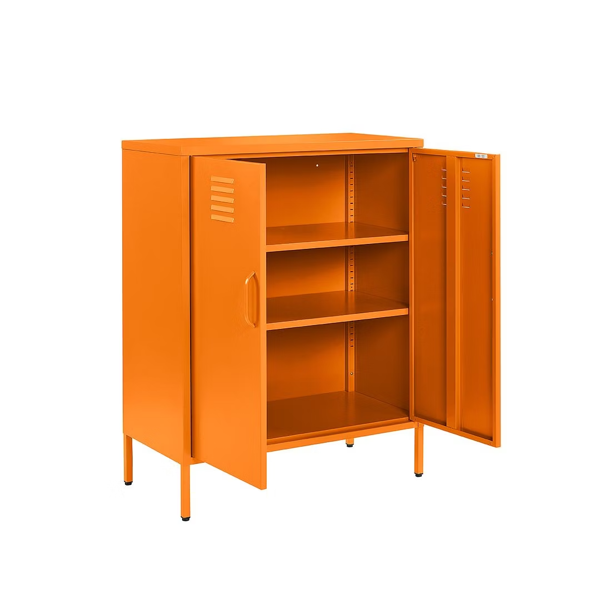 MMT Furniture Designs Blue Metal 2 Door Sideboard, Drink Cabinets, Industrial Storage Cabinet