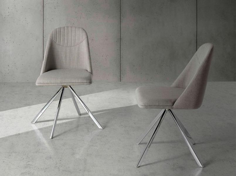 Angel Cerdá Grey fabric swivel chair 4020