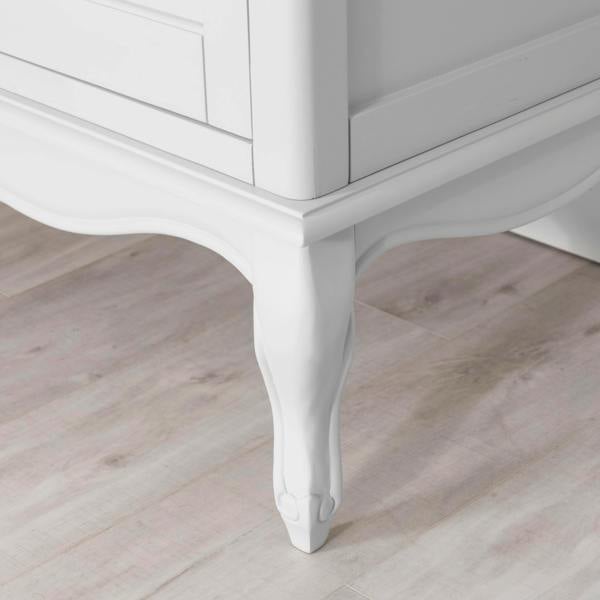 Statement Furniture Juliette Large 3 Door Wardrobe. French Style Triple Wardrobe with Crystal Handles
