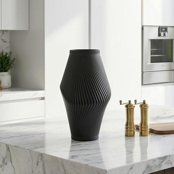 Garden Greatness Maison Graphite Black Sculptural Vase
