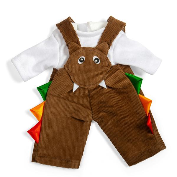 Bigjigs Toys Corduroy Brown dungarees for 25cm Rag Doll (Small)
