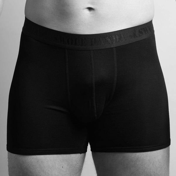SWOLE PANDA Bamboo Boxers - Black / Black Band