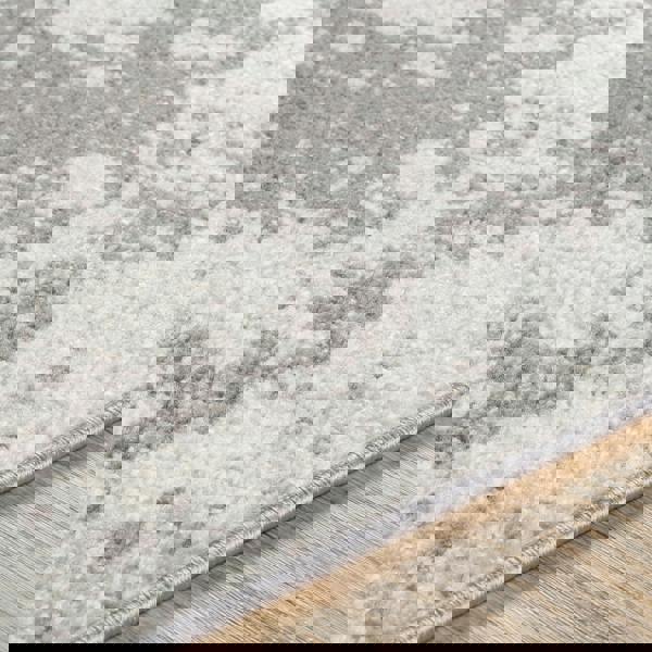 Livabliss Chester-Abstract Grey White Modern Marble Rug