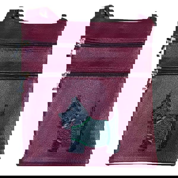 Fores Collection Westie Dog Appliqué Crossbody Bag with Adjustable Strap