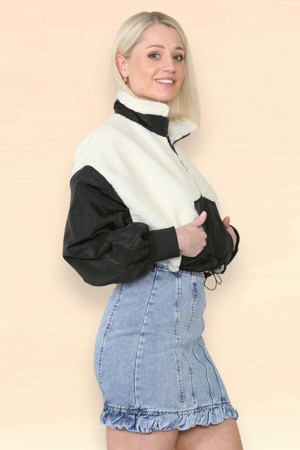 Elaina Fashion Women's Black Windbreaker Jacket 