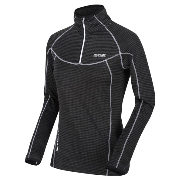 Regatta Yonder Half Zip Women's Quick Drying Running Fleece Top - Black