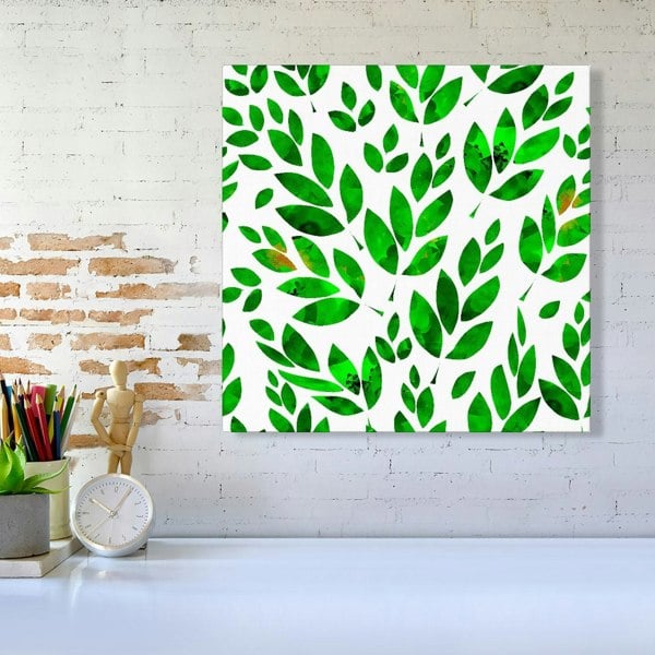 Warren Reed Watercolor Abstract Leaves Canvas