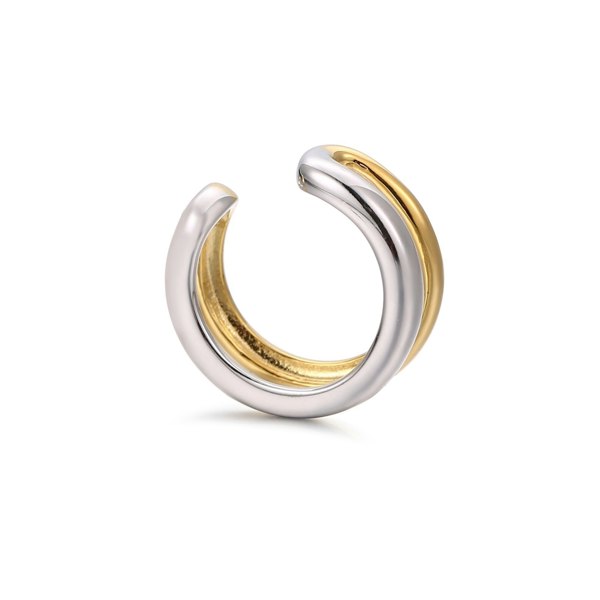 Gold Trip Two Tone Double Ear Cuff