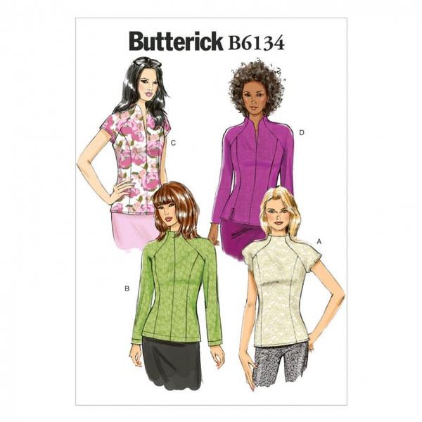 Butterick Sewing Pattern 6134, Tops for Women, 6-8-10-12-14 - Easy