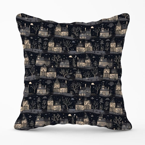 Warren Reed Spooky Haunted Houses Cushions