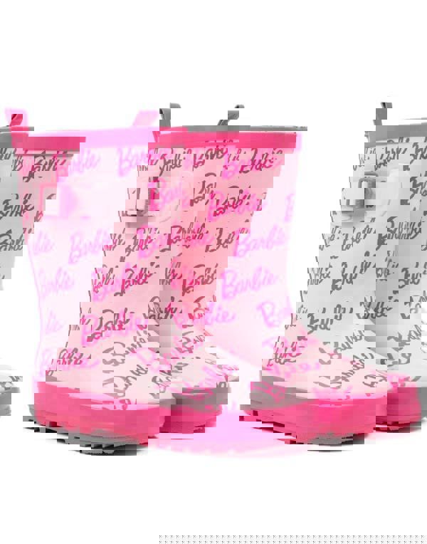 Barbie Unisex Kids Pink Logo Wellington Boots without Handles
