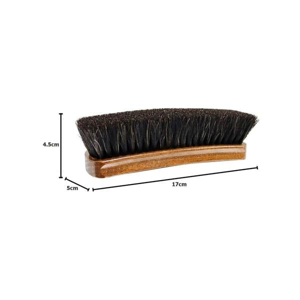 BIRCH Horsehair Brush Large - For Polishing Shoes, Boots and Leather 17cm