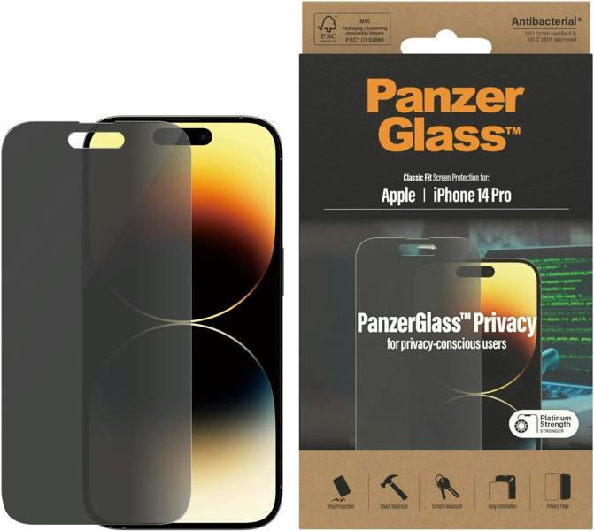 PanzerGlass Panzer Glass Privacy Classic Fit Screen Protector for iphone 14 Pro 6.1" - P2768
