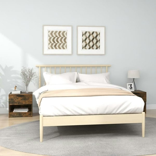 Berkfield Bedside Cabinets 2 pcs Smoked Oak Engineered Wood