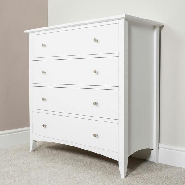 Statement Furniture Edward Hopper Chest of Drawers with 4 Drawers. Assembled Wooden Storage