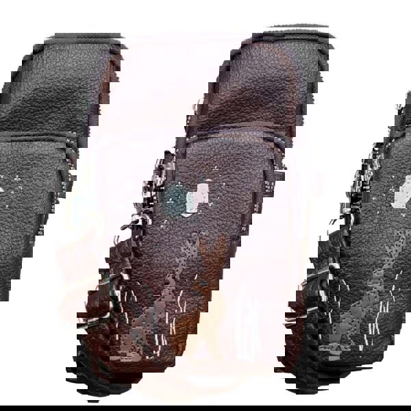 Fores Collection Moonlit Warren 3-Zip Crossbody Bag – Rabbit & Moon Appliqué –