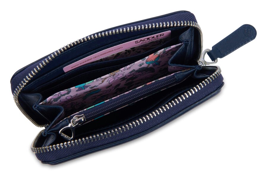SADDLER "Annie" 3 Way Zipper RFID Real Leather Zipper Wallet (Gift Boxed)
