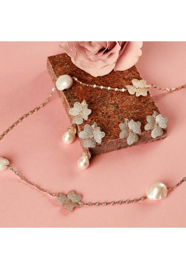Flower Large Stud Earrings Rose Gold - LATELITA Earrings