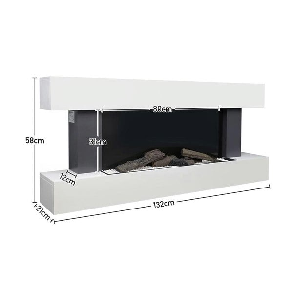 Contemporary Wall Mounted/Freestanding Fireplace Mantel for Living Room Fireplace Suites Living and Home