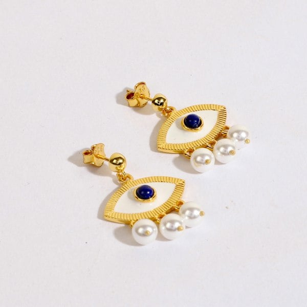 Lila Rasa Evil Eye Earring Pearl