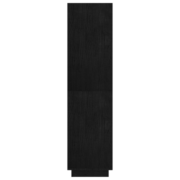 Berkfield Book Cabinet/Room Divider Black 80x35x135 cm Solid Pinewood