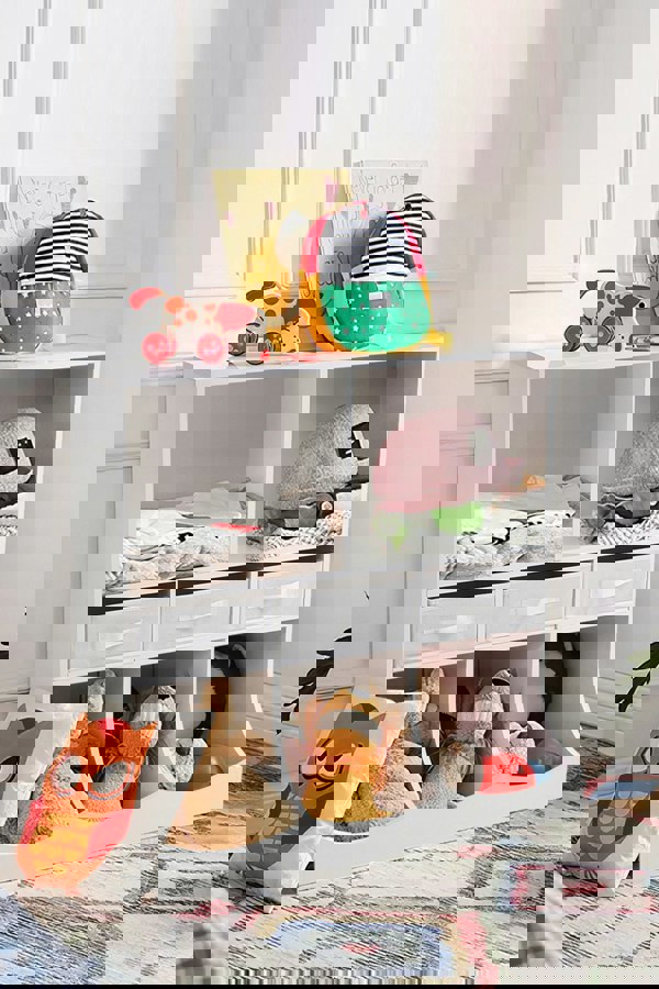 Living and Home Three Story Open Toy Clothing and Book Storage Cabinet