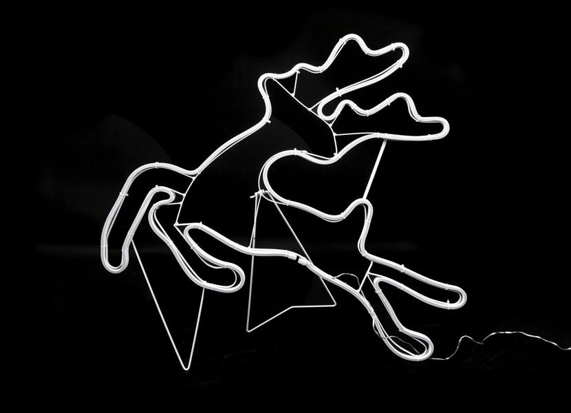 Jumping Reindeer Neon Effect Rope Light Silhouette with 90 Cool White LEDs for Indoor and Outdoor Display image 4