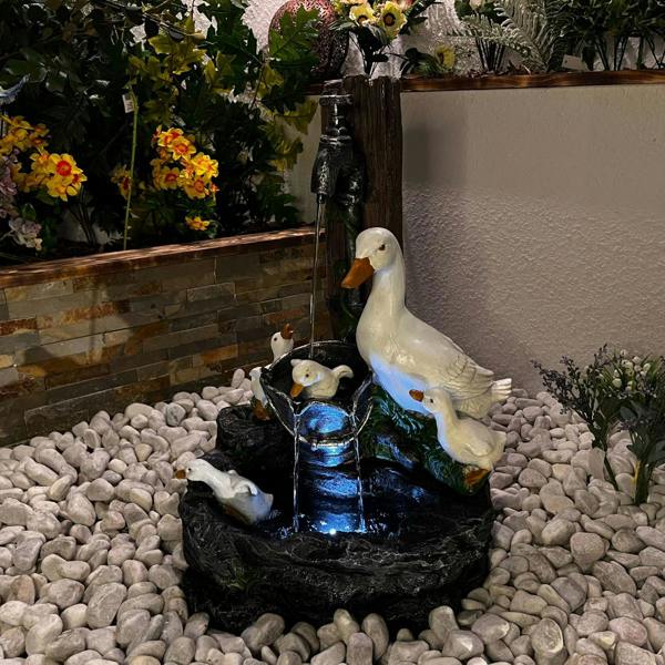 Tranquillity Water Features Duck Family Animal Fountain Water Feature