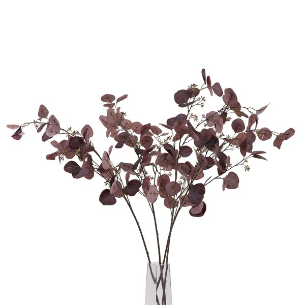 Hill Interiors Berried Eucalyptus Artificial Flower - Burgundy
