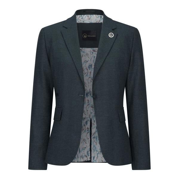 TruClothing Women's Olive Three-Piece Tailored Fit Suit in Prince of Wales Check